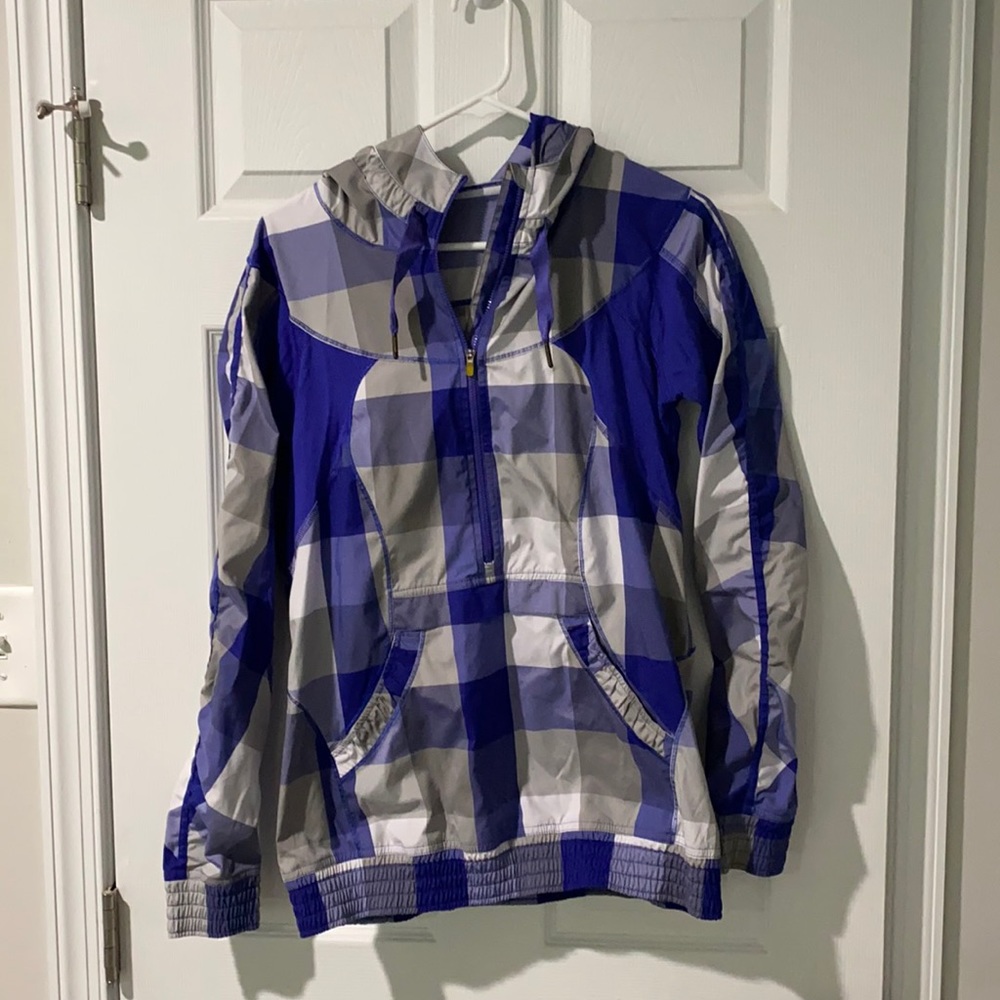 Lululemon Plaid 1/2 zip Running Jacket